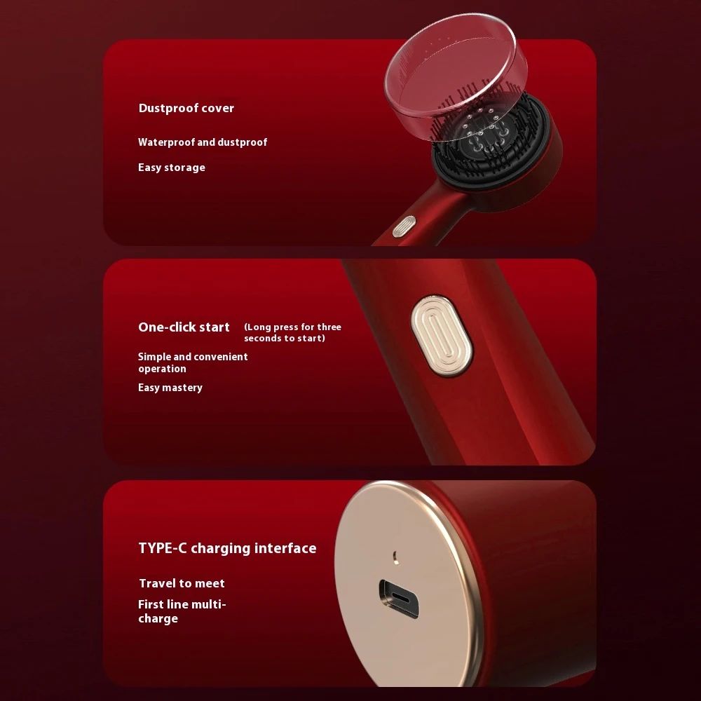 3 modes de massage peigne électrique