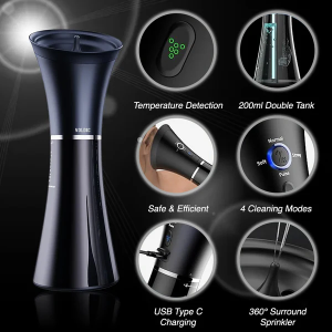 Appareil nettoyage oreille électrique à eau design moderne noir